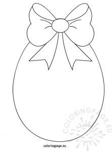 Easter Egg with Bow | Coloring Page