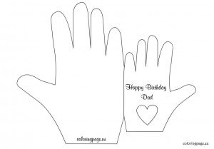 birthday card to dad coloring page