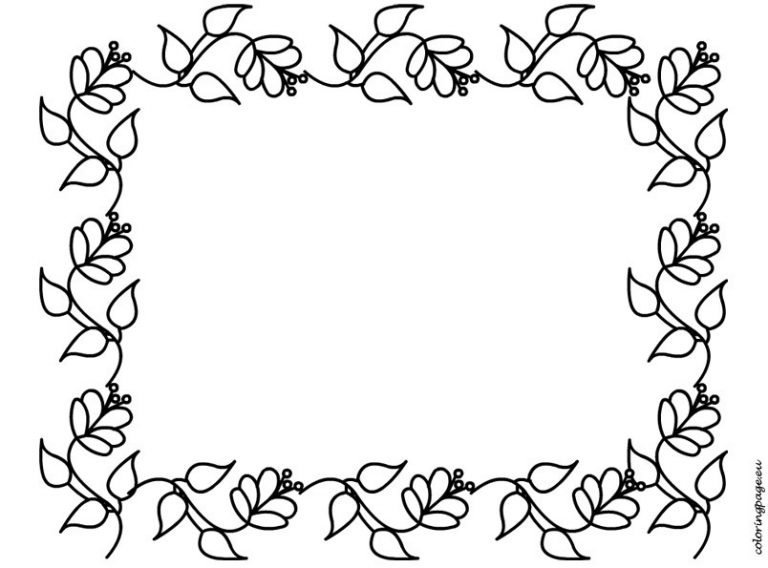 Free mother's day border paper | Coloring Page