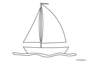 Sailing boat coloring page
