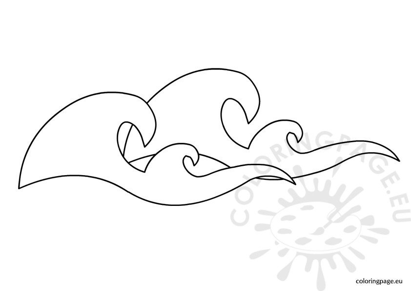 Waves coloring page – Coloring Page