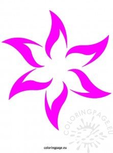 Pink Flower template | Coloring Page