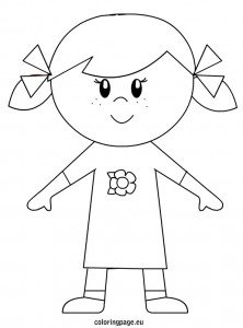 Little Girl – Coloring Page