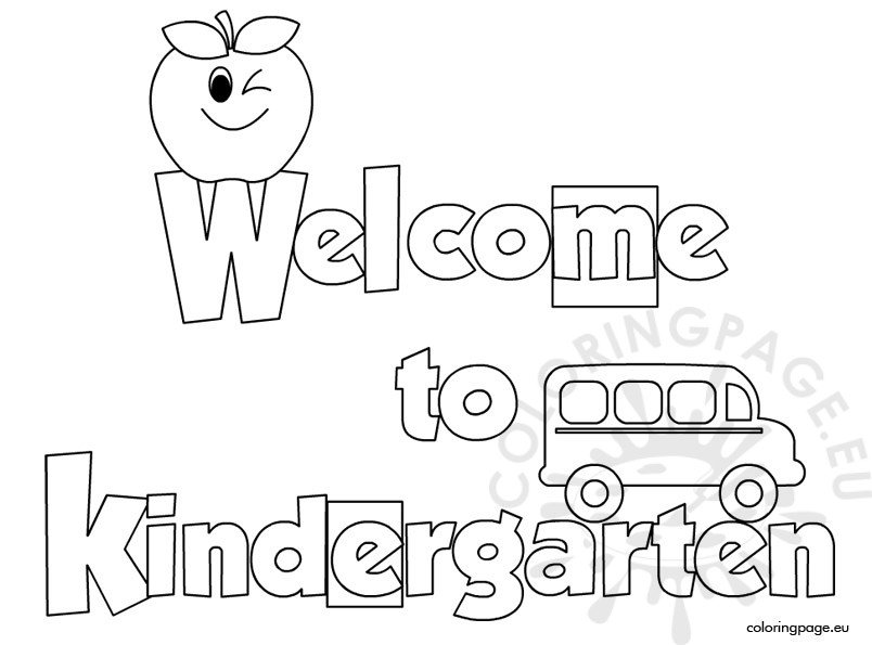 welcome to kindergarten 2