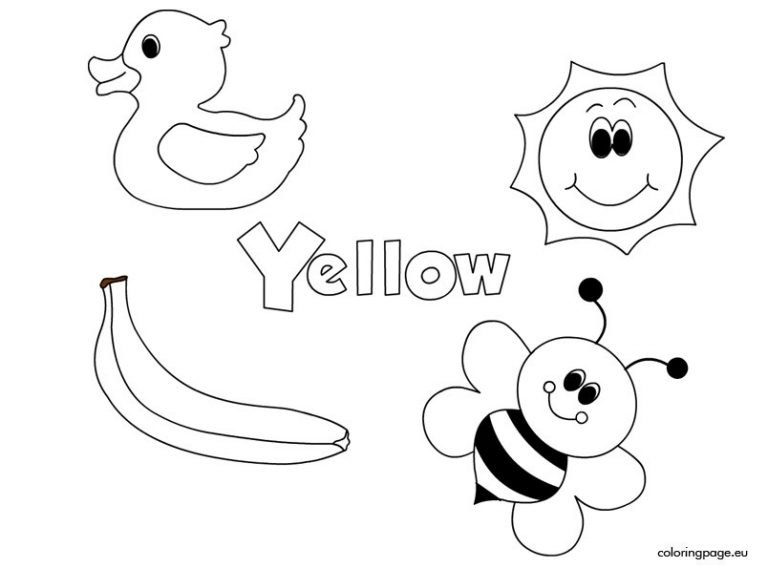 The Color Yellow | Coloring Page