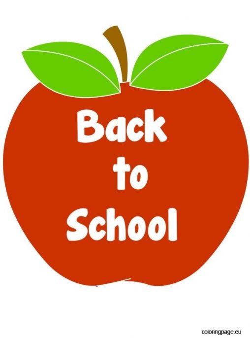 Back to School Apple | Coloring Page