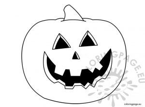 Halloween pumpkin face coloring