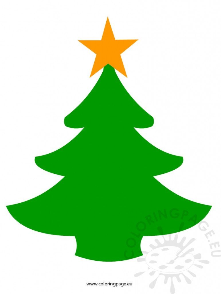 Simple Christmas tree – Coloring Page