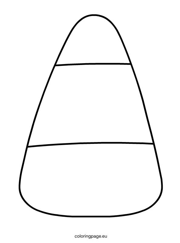 Candy Corn – Coloring Page