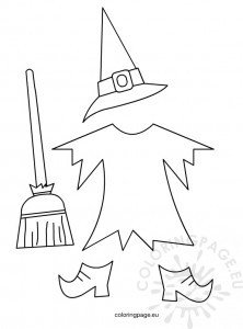 Witch Costume Halloween | Coloring Page