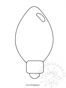 Christmas light template – Coloring Page