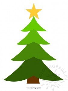 Christmas tree vector – Coloring Page