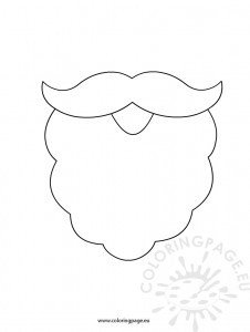 Santa beard template | Coloring Page