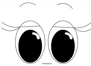 Free Cartoon eyes | Coloring Page