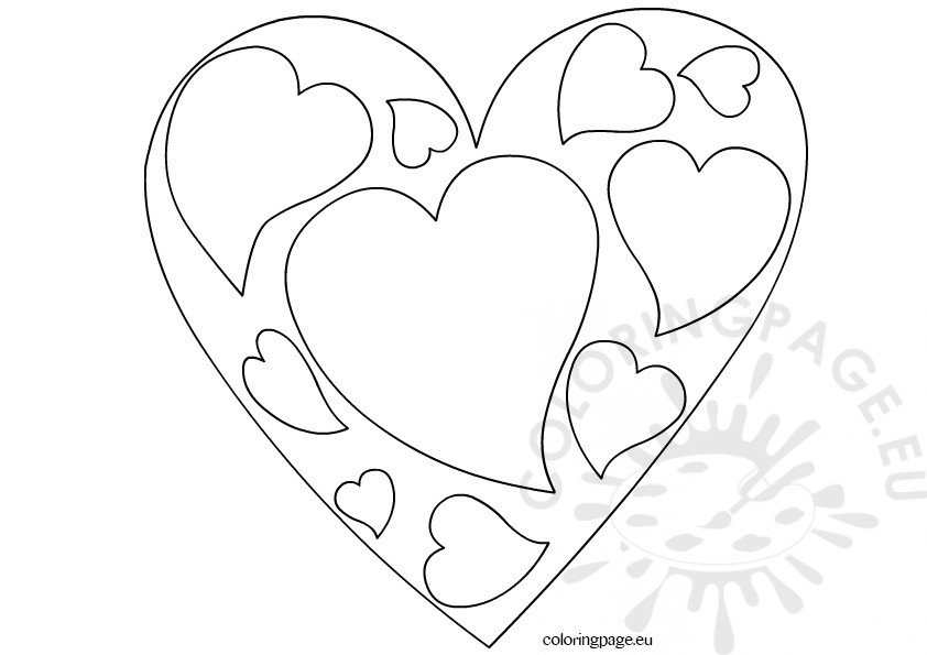 Valentine’s Day – Heart coloring page – Coloring Page