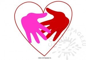Hands and heart | Coloring Page