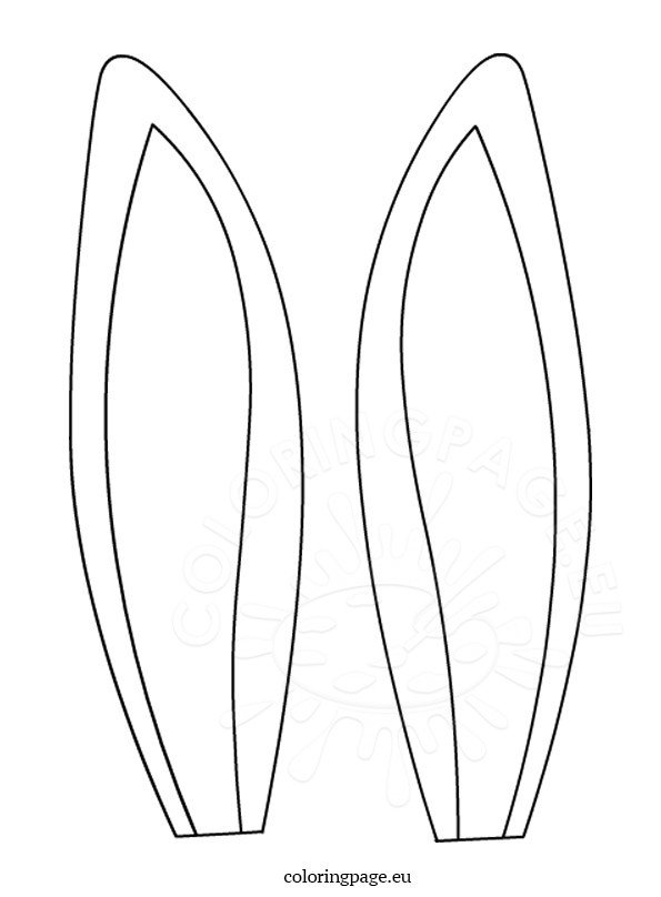Hare ears template Coloring Page