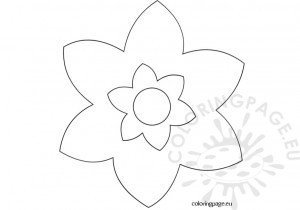 Simple Flower – Coloring Page