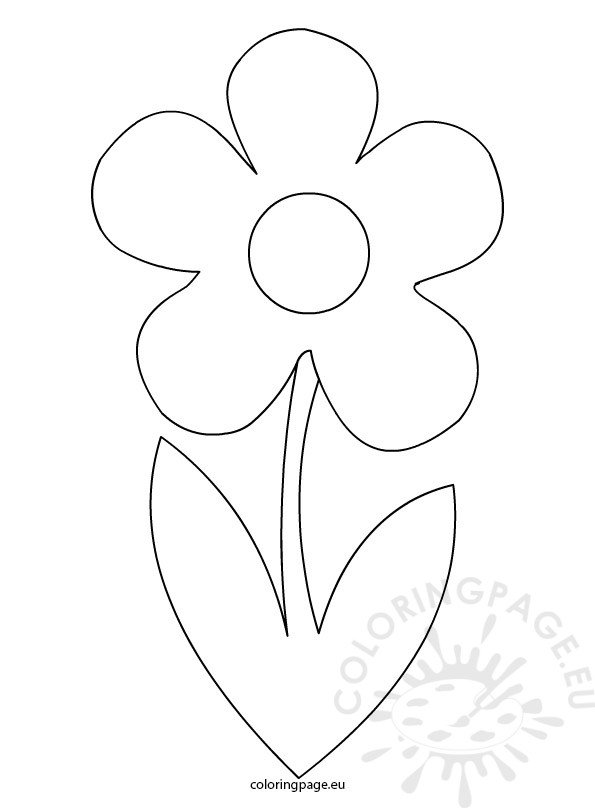 Flower Stem And Leaves Template