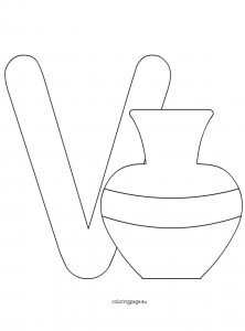 letter v coloring page