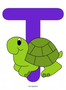 Alphabet – Letter T – Coloring Page