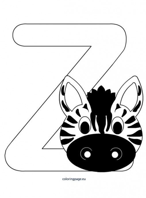letter z coloring page