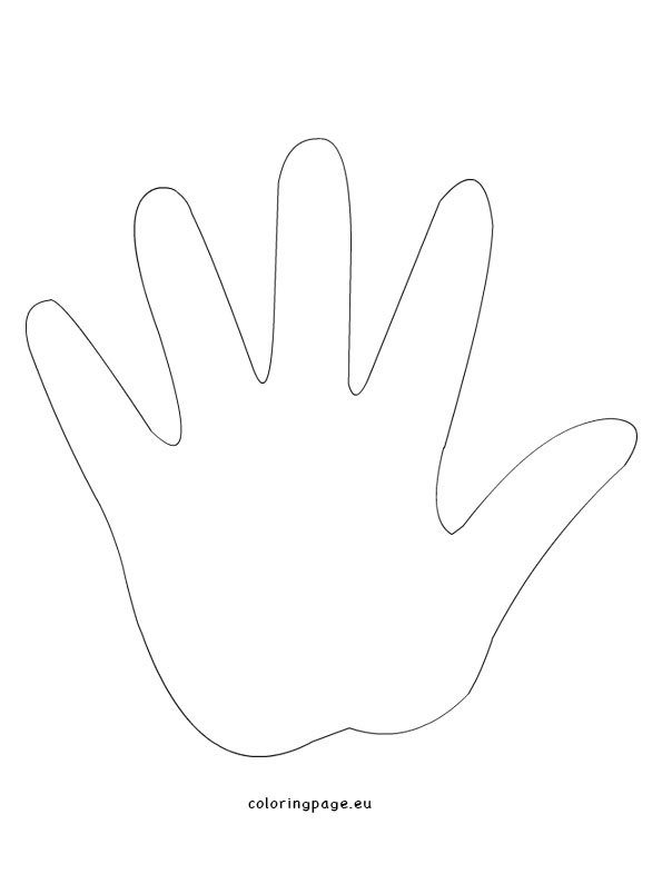 Hand template Coloring Page
