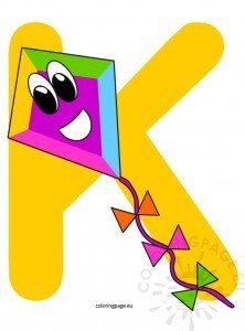 alphabet letter k coloring page