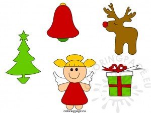 Felt christmas ornament | Coloring Page