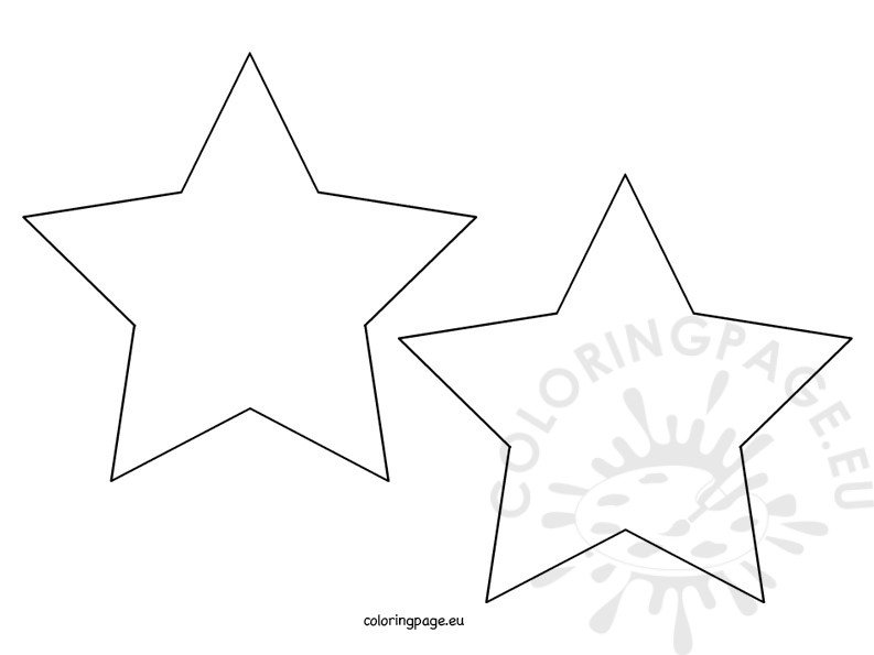 Download 5 Pointed star shape - Coloring Page