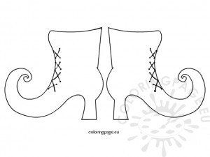 Witch Shoes Templates | Coloring Page