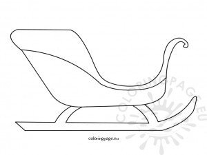 Christmas sleigh template | Coloring Page