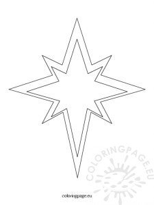 Christmas Star template | Coloring Page