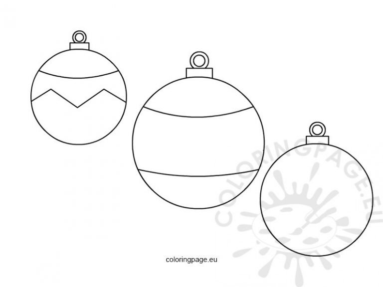 Round Baubles Template | Coloring Page
