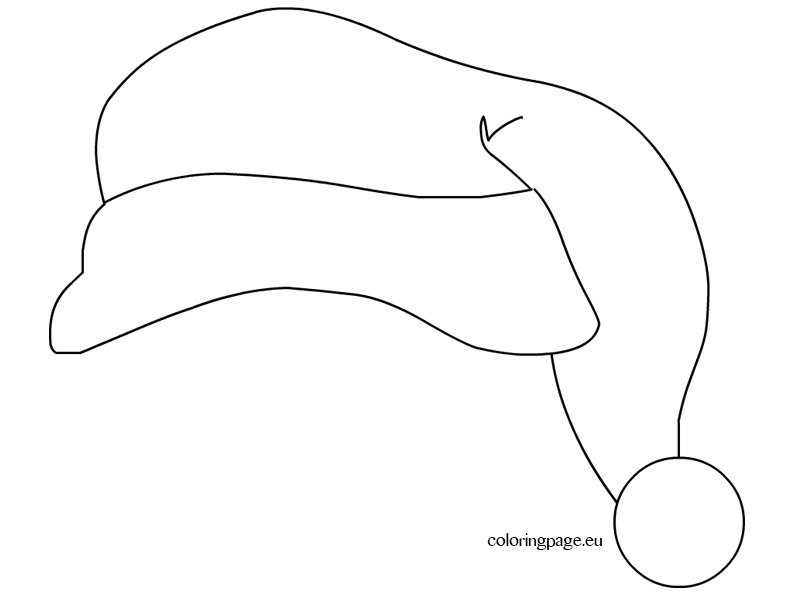 Santa Hat Printable Images Coloring Page