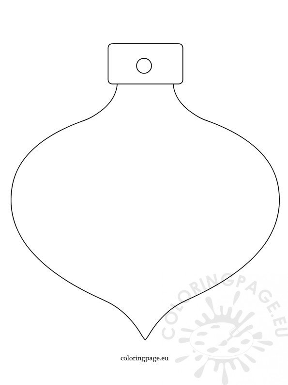 Christmas Tree Ornaments template Coloring Page