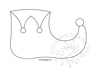 Elf Shoe template | Coloring Page