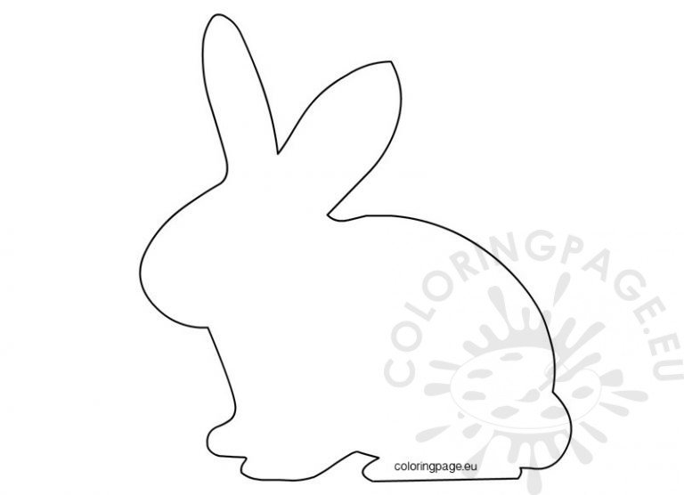 Easter Template - Easter Bunny Shape | Coloring Page