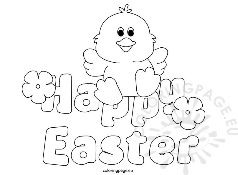 Happy Easter 16 Coloring Page