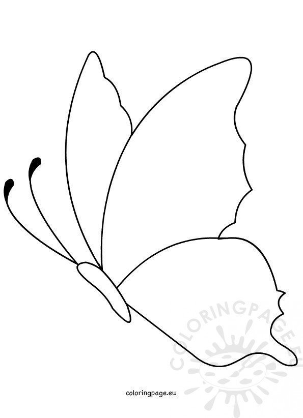 Butterfly Shape Printable Coloring Page