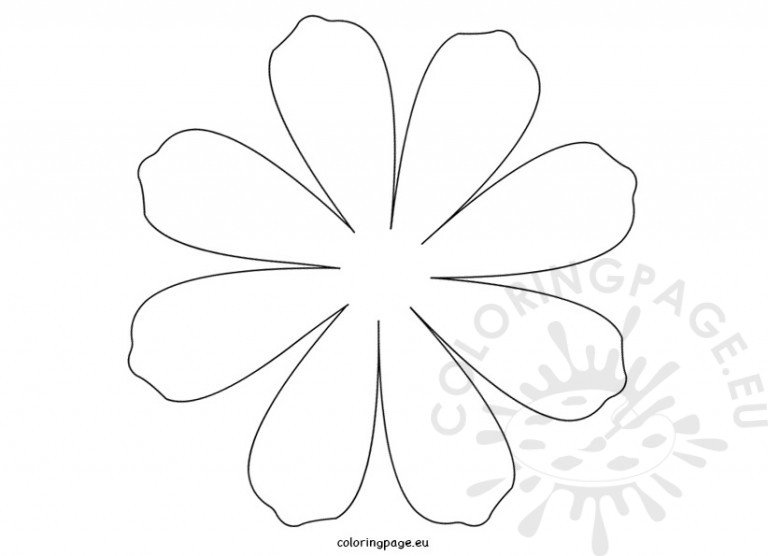Printable Flower Daisy 8 petal | Coloring Page