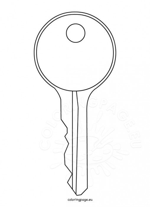 Printable Picture Of Key Coloring Page