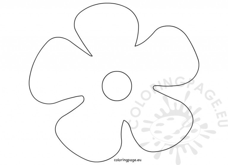 Flower Template Printable 3 | Coloring Page