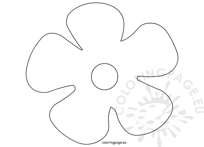 flower template printable 3 coloring page