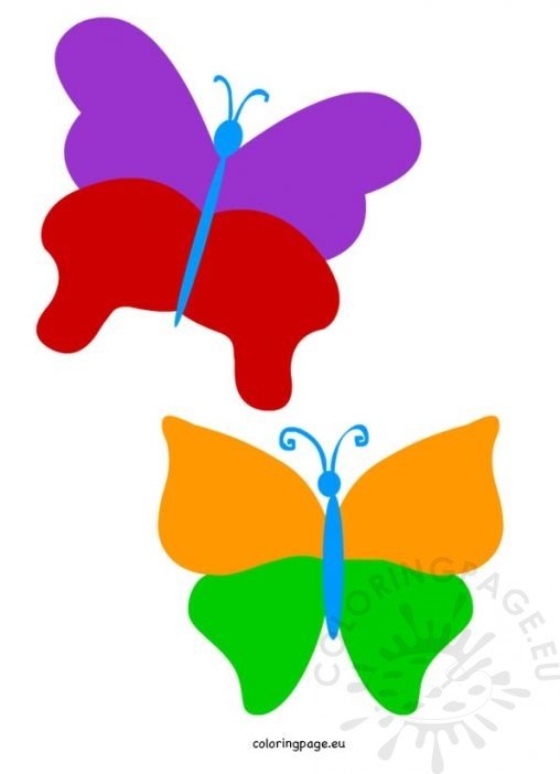 Two butterfly images | Coloring Page