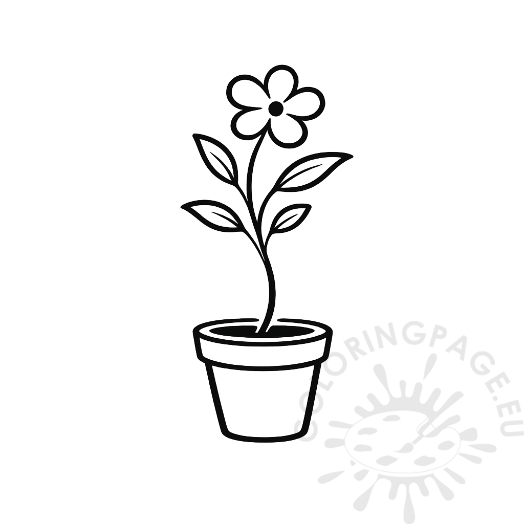 cute flower pot clipart