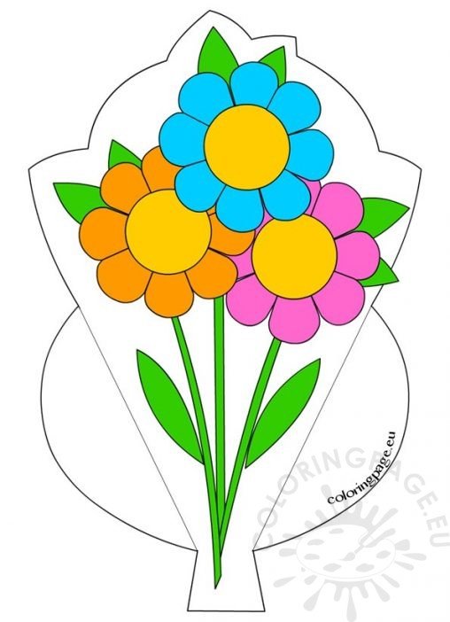 Flower Bouquet Craft | Coloring Page