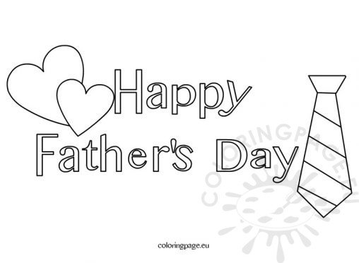 happy fathers day coloring page for kids coloring page