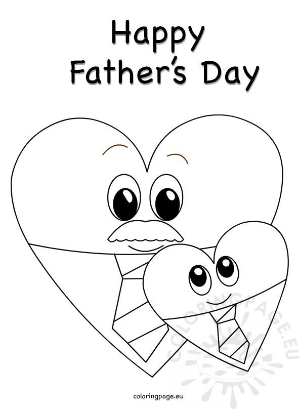 Printable Father's Day Card hearts