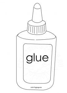 Glue Bottle Coloring Page